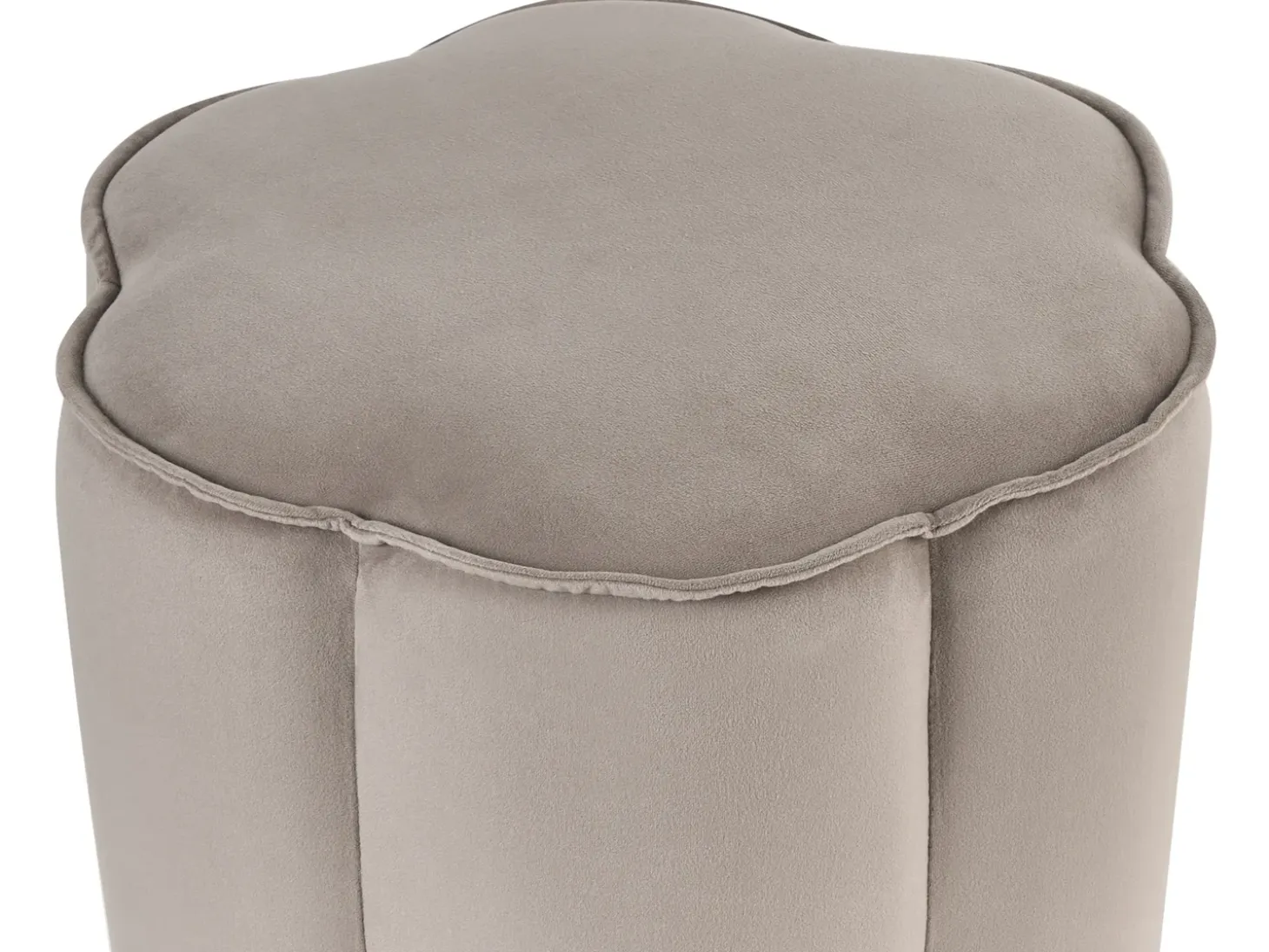 Puf TAPPEN Velour Brungrå