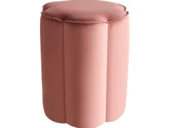 Puf TAPPEN Velour Lyserød