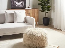 Puf TUKKI Kunstig pels Lys Beige