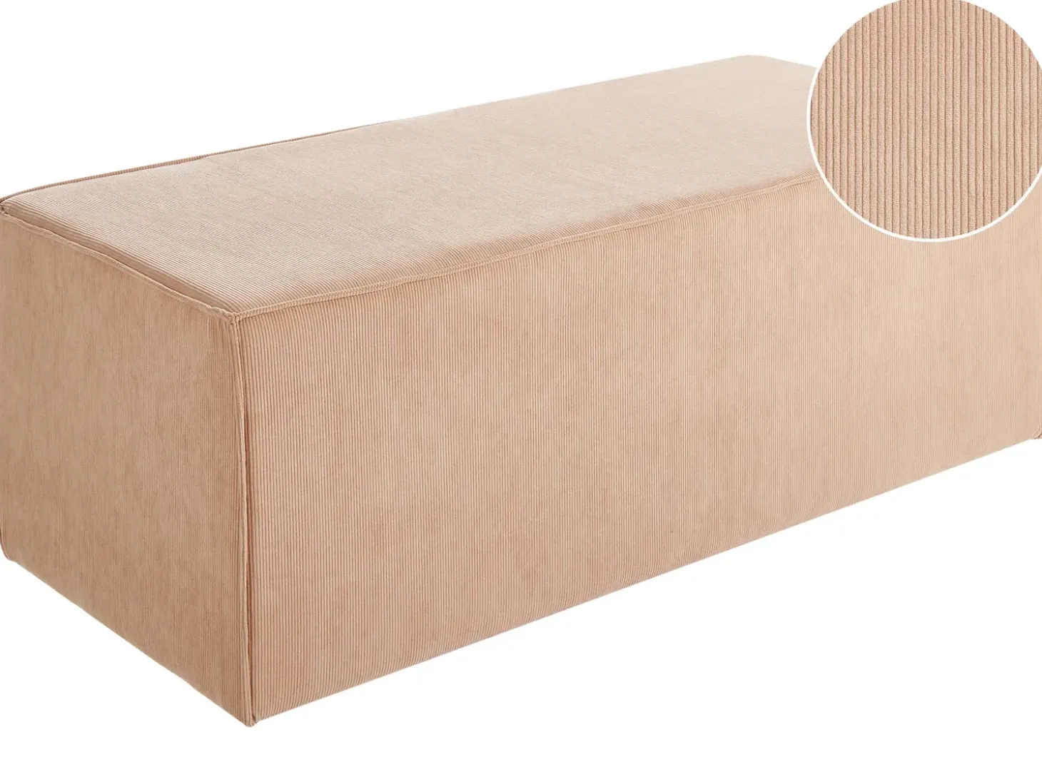 Puf VINITA Fløjl Beige