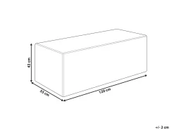 Puf VINITA Fløjl Beige