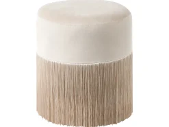 Puf VIRGINIA Velour Brungrå