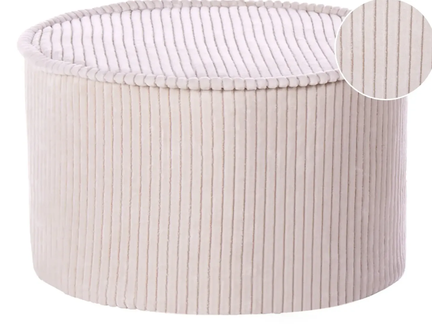 Puf ZIKRIA Velour Lys Beige