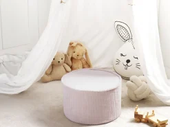 Puf ZIKRIA Velour Lys Beige
