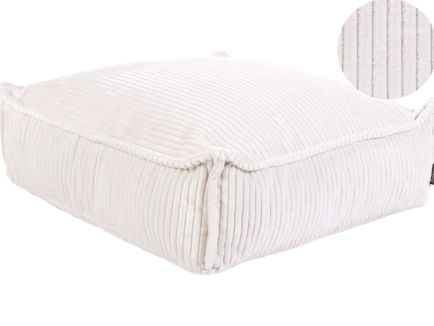 Puf ALLOZAI Velour Lys Beige