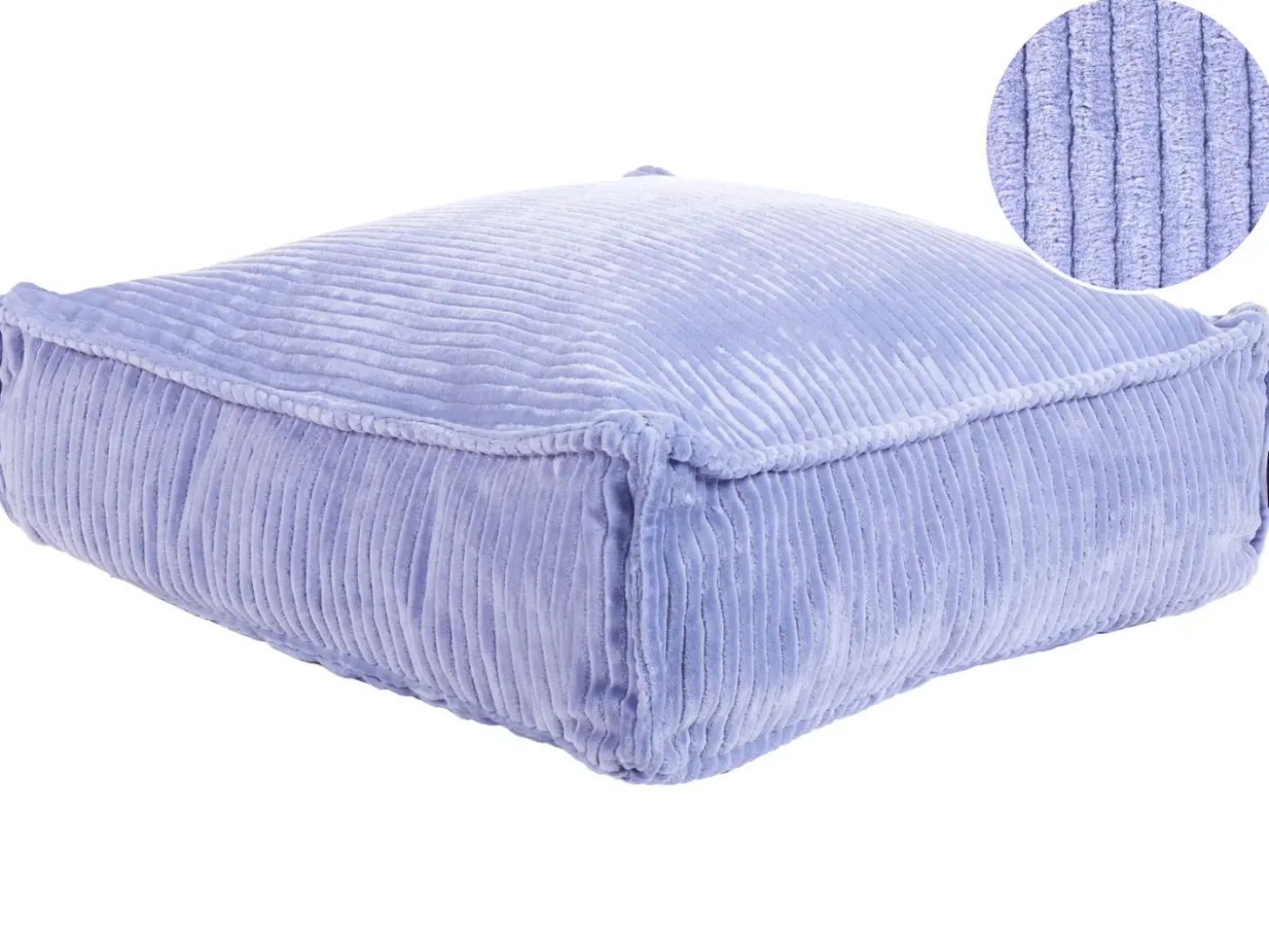 Puf ALLOZAI Velour Lysviolet