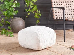 Puf BODLA Syntetisk materiale Hvid