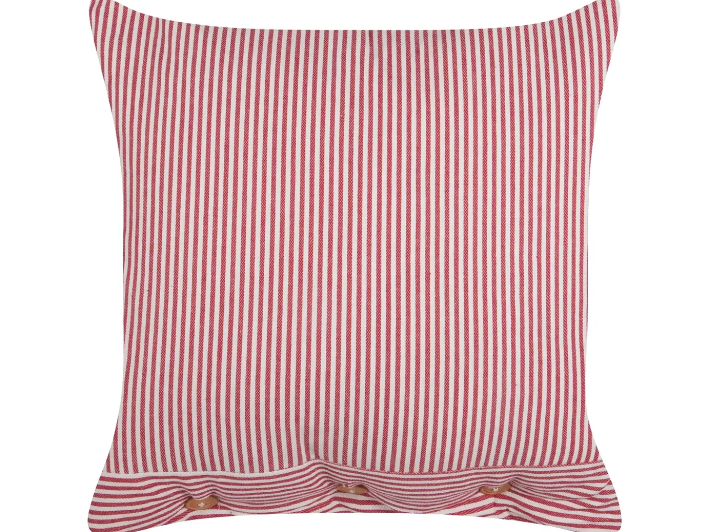 Pyntepude AALITA Bomuld 45 x 45 cm Rød Stribet mønster