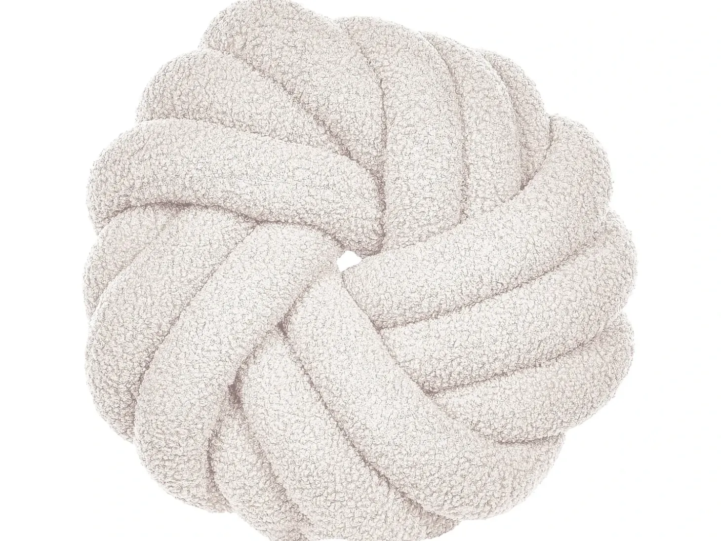 Pyntepude AKOLA Boucle 31 x 31 cm Cremehvid Ensfarvet