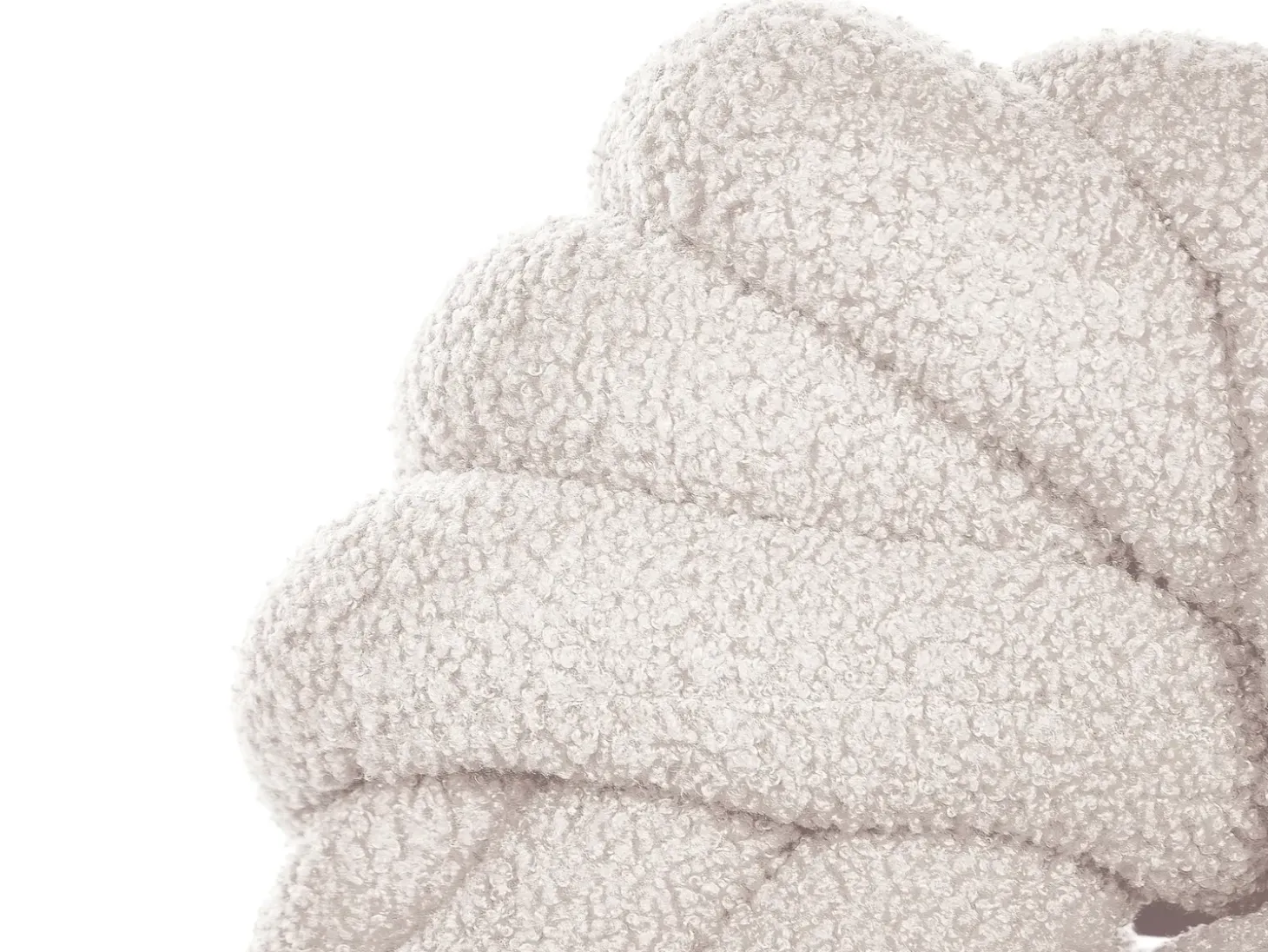Pyntepude AKOLA Boucle 31 x 31 cm Cremehvid Ensfarvet