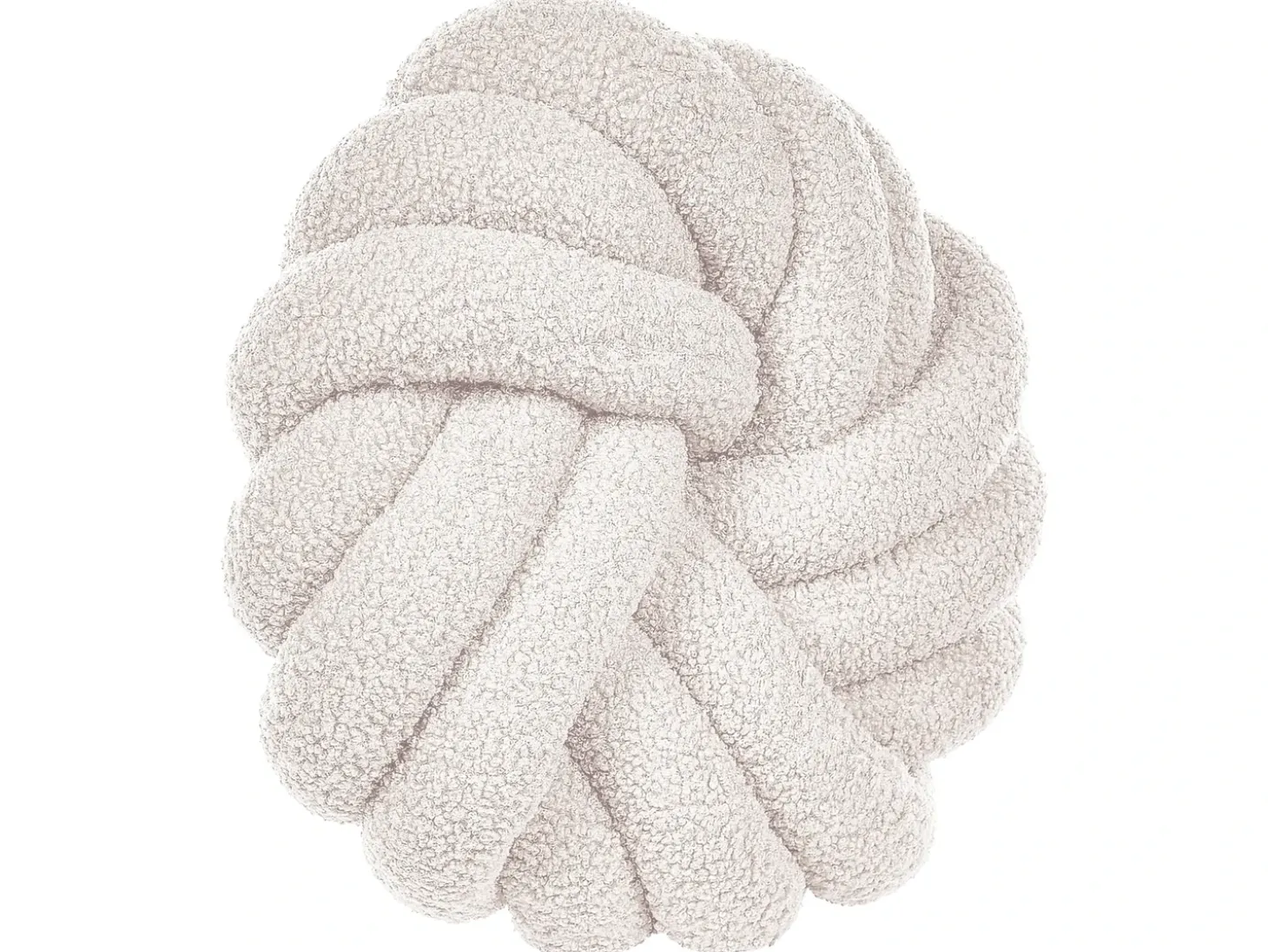 Pyntepude AKOLA Boucle 31 x 31 cm Cremehvid Ensfarvet