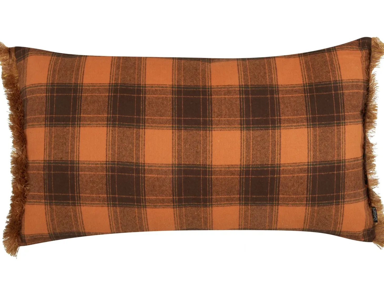 Pyntepude BARJA 40 x 70 cm Orange Ternet mønster