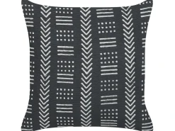 Pyntepude BENZOIN Bomuld 45 x 45 cm Sort Geometrisk mønster