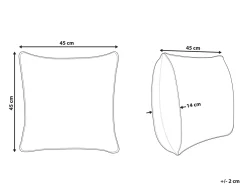 Pyntepude BISTORTA Bomuld 45 x 45 cm Lyserød Geometrisk mønster