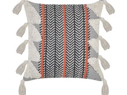 Pyntepude BOUVARDIA Bomuld 45 x 45 cm Grå Chevronmønster