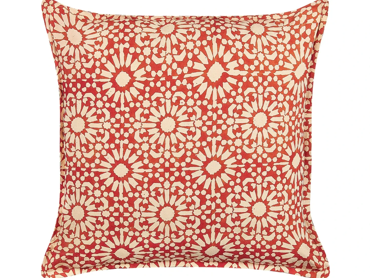 Pyntepude CEIBA Bomuld 45 x 45 cm Rød Geometrisk mønster