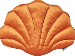 Pyntepude CONSOLIDA Velour 47 x 35 cm Orange Ensfarvet