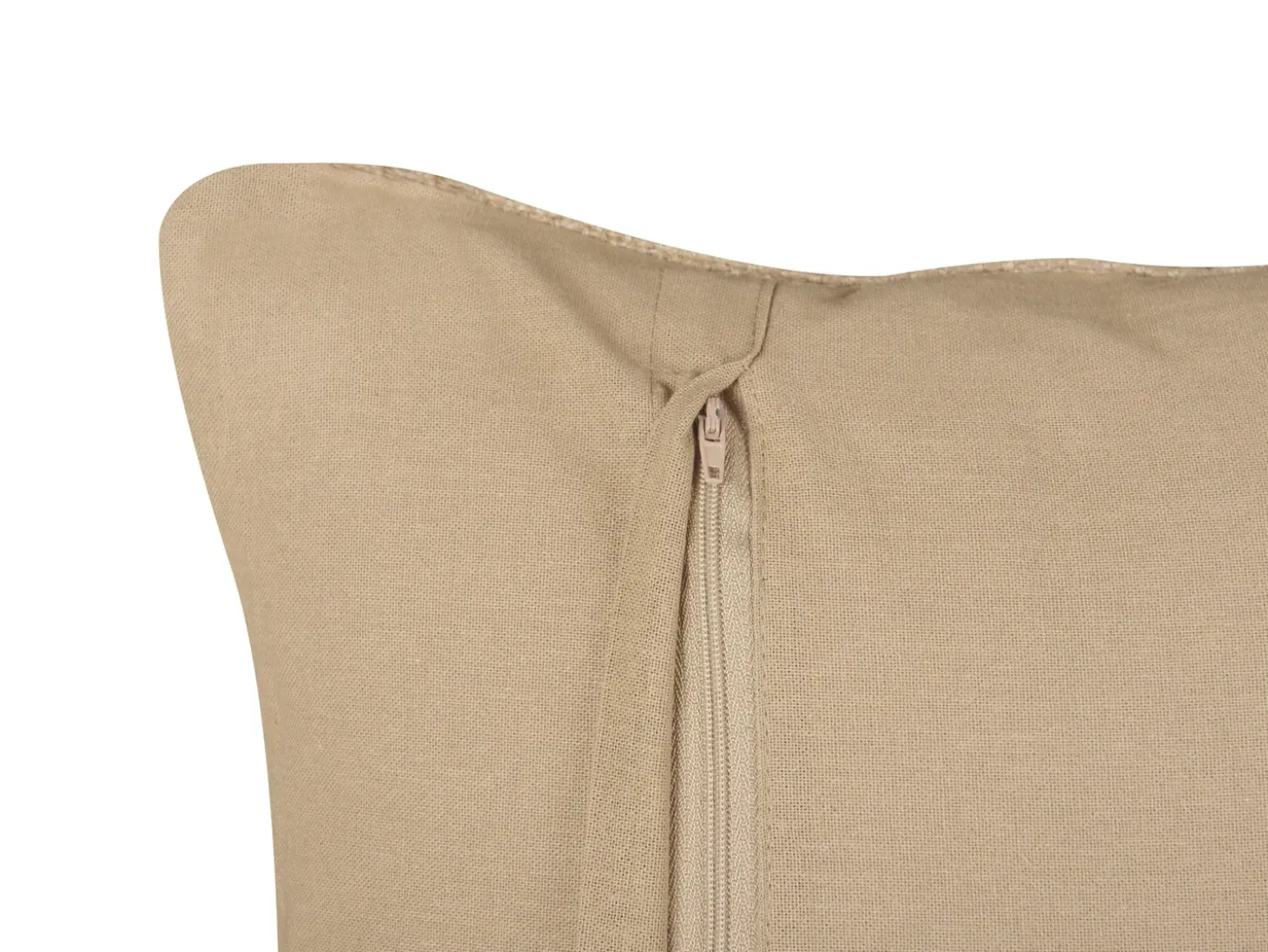 Pyntepude DESALIX Jute 45 x 45 cm Beige Stribet mønster
