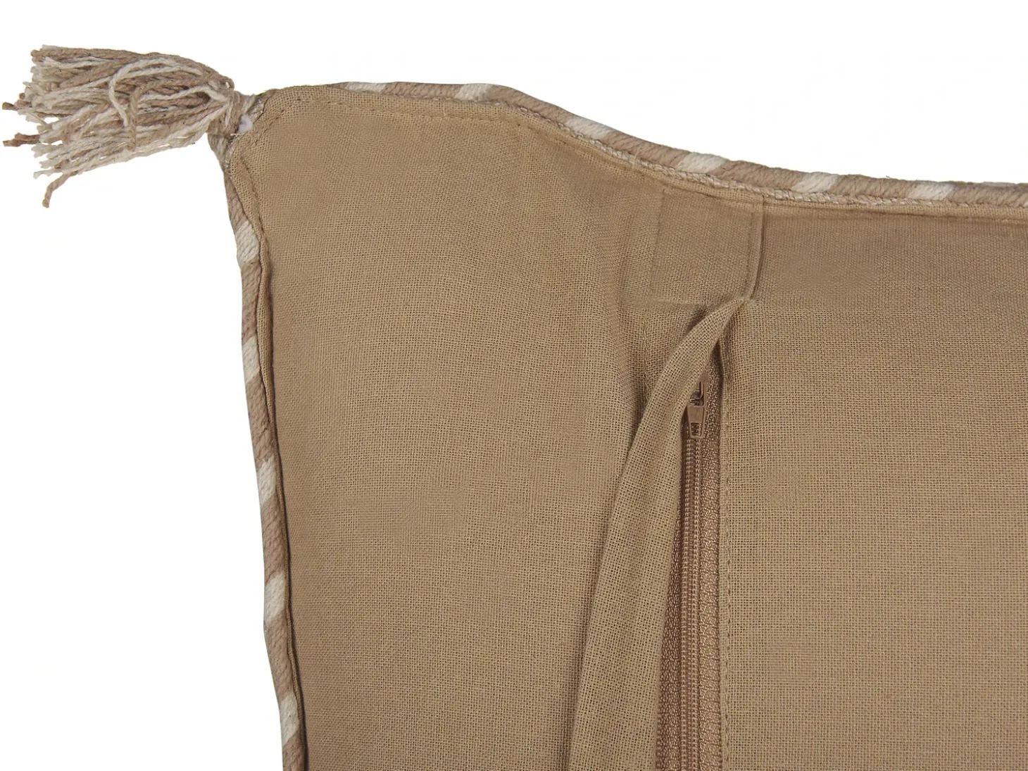 Pyntepude ERIGERON Jute 45 x 45 cm Beige Ensfarvet