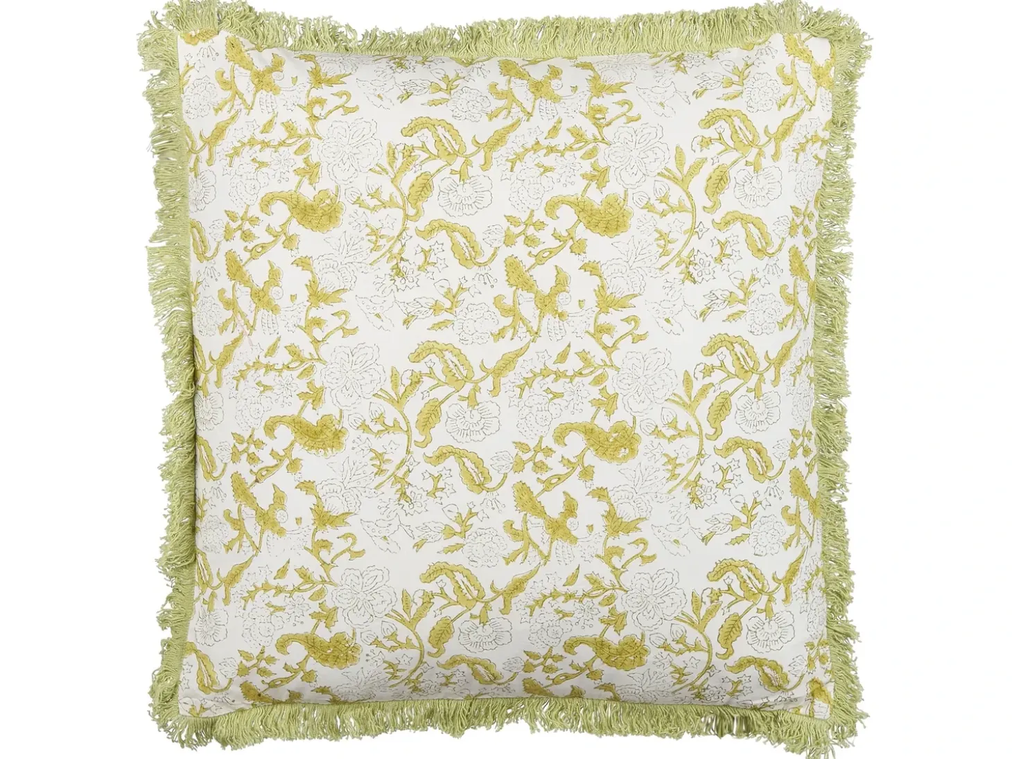 Pyntepude FILIX Bomuld 45 x 45 cm Grøn Blomstermønster