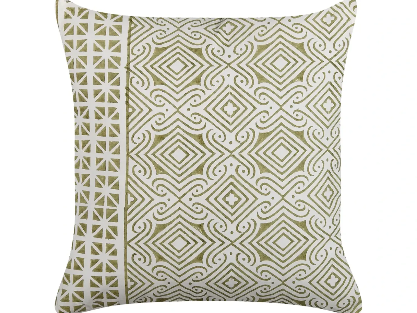 Pyntepude LARICS Bomuld 45 x 45 cm Grøn Orientalsk mønster
