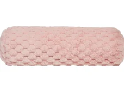 Pyntepude LINDEN Kunstig pels 22 x 60 cm Lyserød Ensfarvet