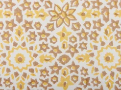 Pyntepude LYCROIS Bomuld 45 x 45 cm Gul Blomstermønster