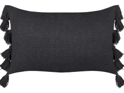 Pyntepude LYTHRUM Bomuld 55 x 35 cm Mørkegrå Ensfarvet