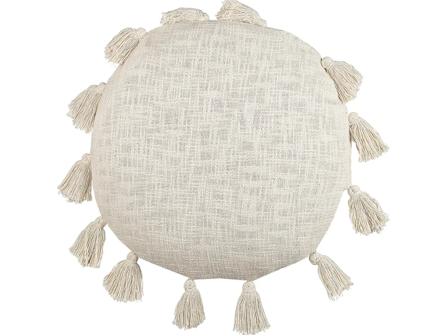 Pyntepude MADIA Bomuld 45 x 45 cm Lys Beige Ensfarvet