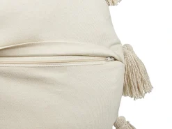 Pyntepude MADIA Bomuld 45 x 45 cm Lys Beige Ensfarvet