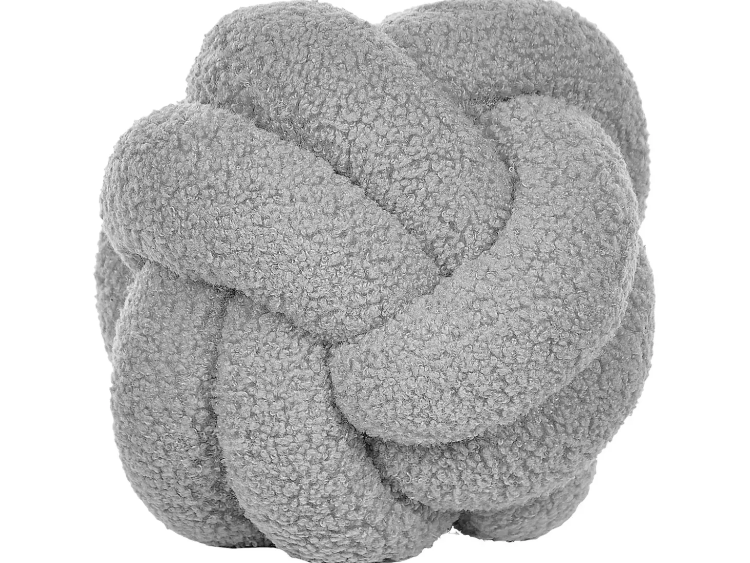 Pyntepude MALNI Boucle 19 x 19 cm Grå Ensfarvet