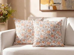 Pyntepude MEADIA Bomuld 45 x 45 cm Multifarvet Blomstermønster