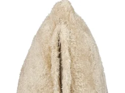 Pyntepude PILEA Kunstig pels 45 x 45 cm Beige Ensfarvet