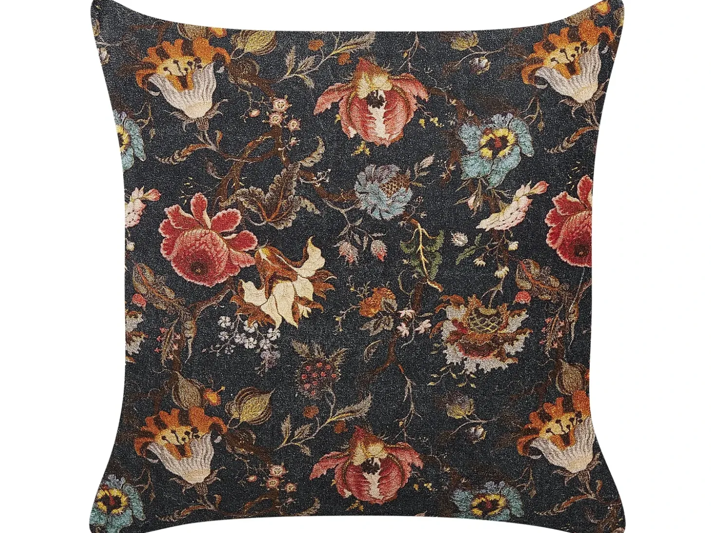 Pyntepude RAMONDA Velour 45 x 45 cm Multifarvet Blomstermønster