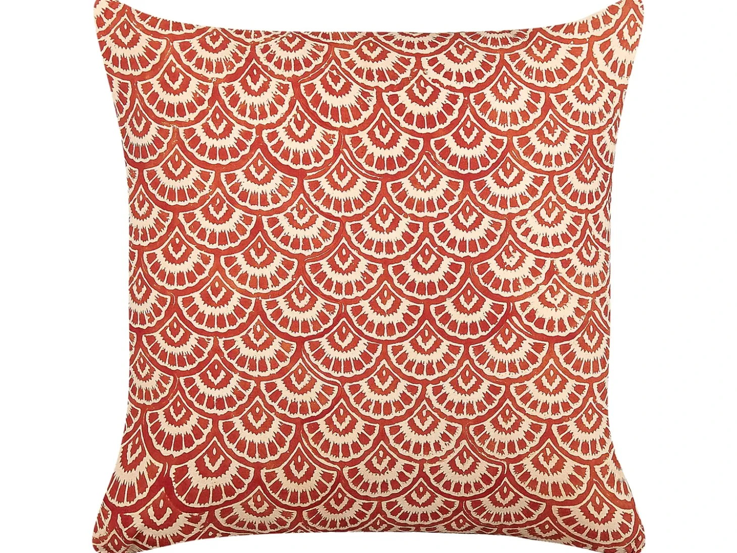Pyntepude RHUS Bomuld 45 x 45 cm Rød Geometrisk mønster