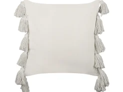 Pyntepude ROCHEA Bomuld 45 x 45 cm Sort Stribet mønster
