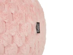 Pyntepude ROSEA Kunstig pels 30 x 30 cm Lyserød Ensfarvet