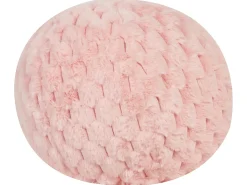 Pyntepude ROSEA Kunstig pels 30 x 30 cm Lyserød Ensfarvet