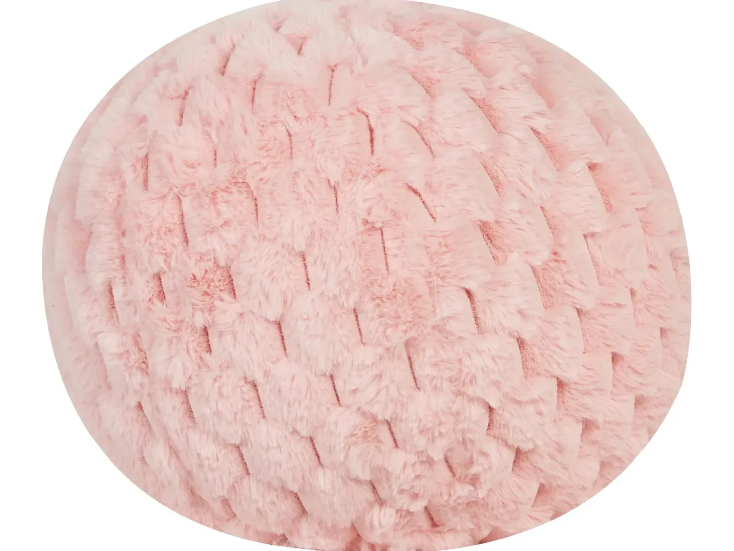 Pyntepude ROSEA Kunstig pels 30 x 30 cm Lyserød Ensfarvet