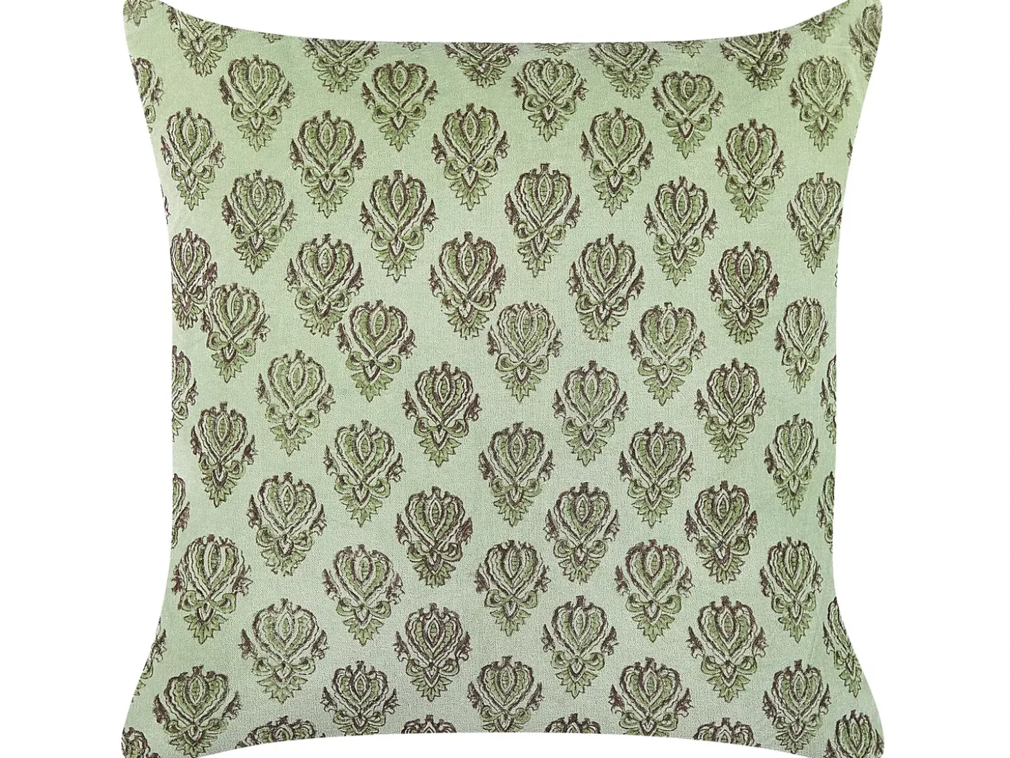 Pyntepude RUNGIA Velour 45 x 45 cm Grøn Blomstermønster