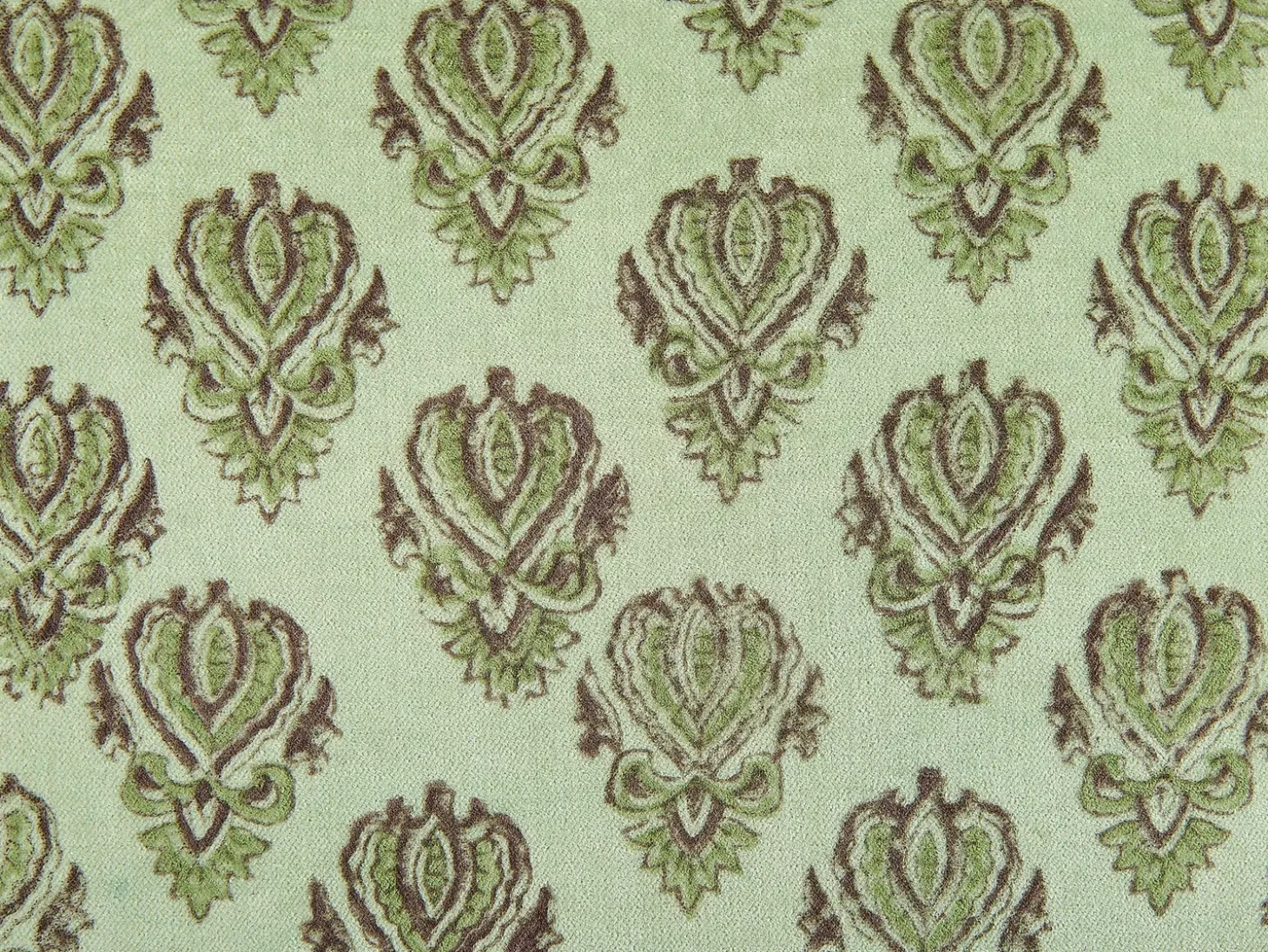 Pyntepude RUNGIA Velour 45 x 45 cm Grøn Blomstermønster