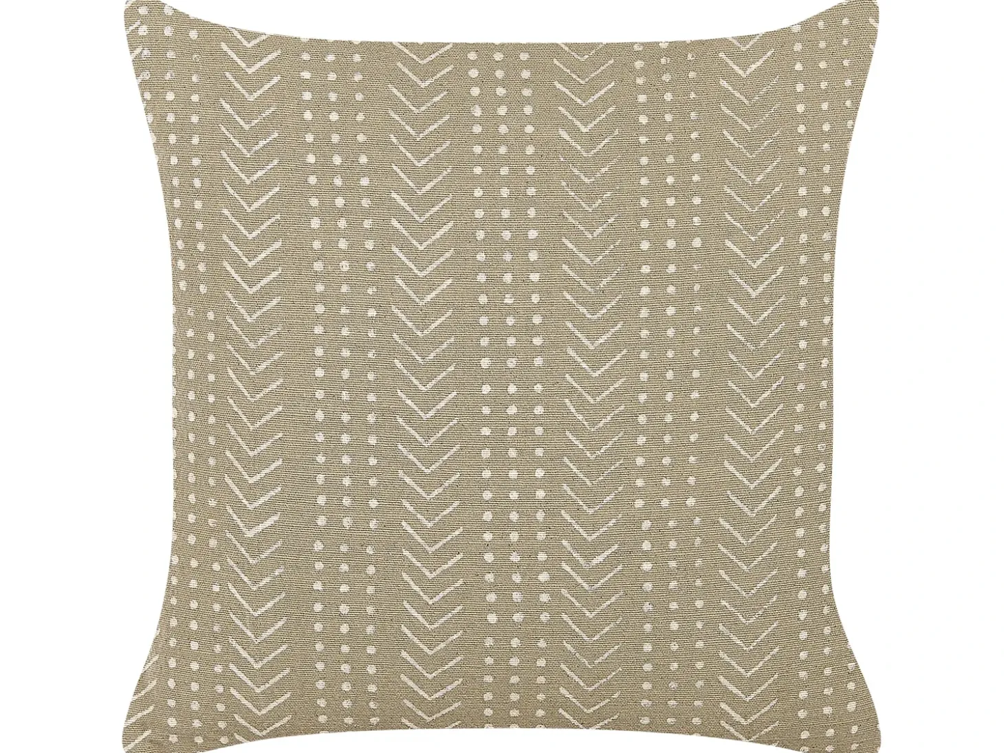 Pyntepude SENECIO Bomuld 45 x 45 cm Beige Geometrisk mønster