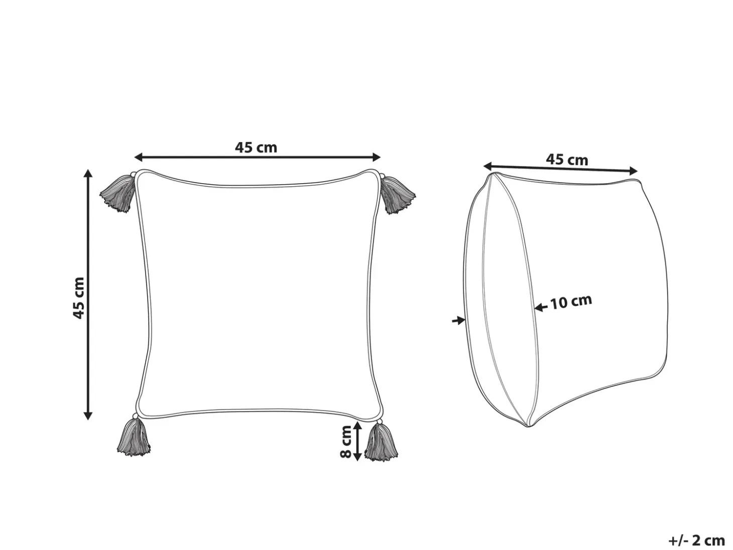 Pyntepude SETOSA Bomuld 45 x 45 cm Multifarvet Geometrisk mønster