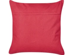 Pyntepude SIDERASIS Velour 45 x 45 cm Rød Tekst