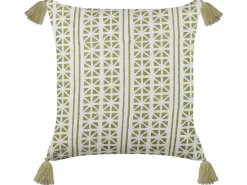 Pyntepude SYRINGA Bomuld 45 x 45 cm Grøn Geometrisk mønster