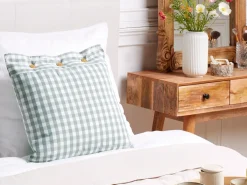 Pyntepude TALYA 45 x 45 cm Mintgrøn Ternet mønster