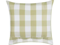 Pyntepude TAMNINE 45 x 45 cm Lysegrøn Ternet mønster