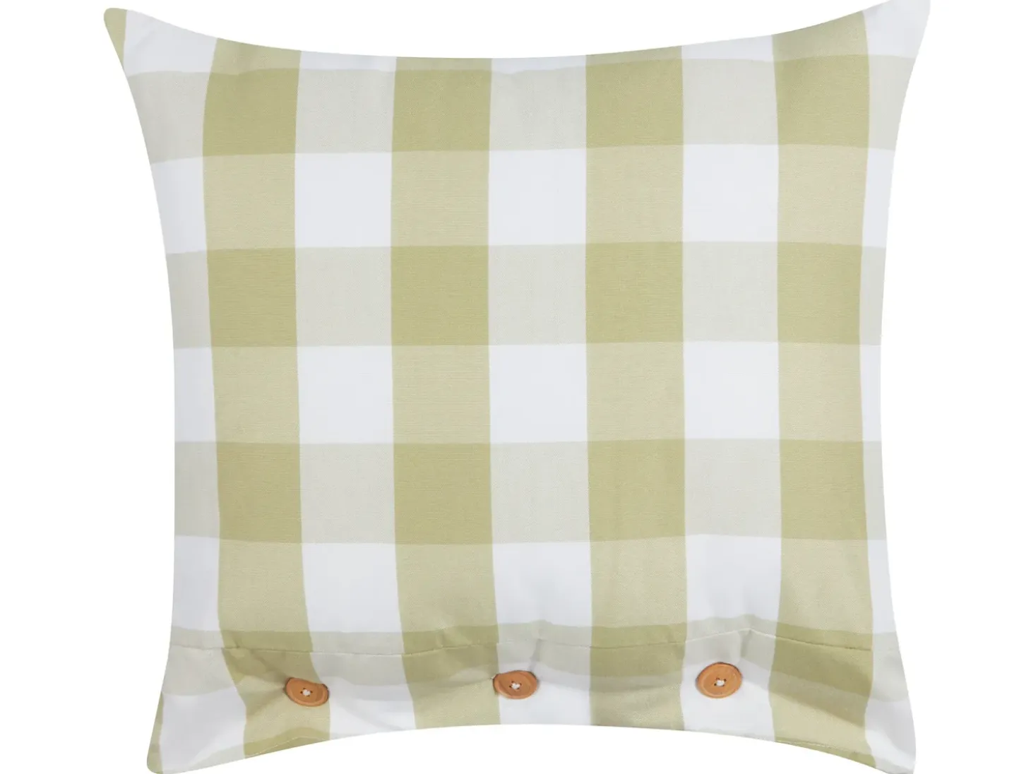 Pyntepude TAMNINE 45 x 45 cm Lysegrøn Ternet mønster