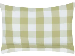 Pyntepude TAMNINE 40 x 60 cm Lysegrøn Ternet mønster