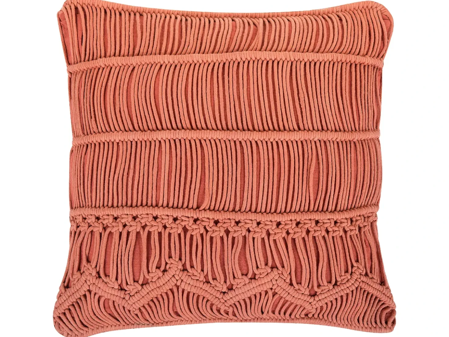 Pyntepude AKKOY Bomuld 45 x 45 cm Orange Geometrisk mønster